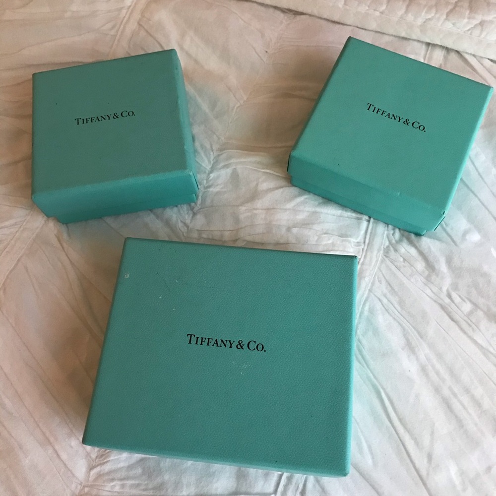 Authentic Tiffany & Co. jewelry boxes and bags